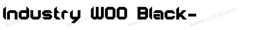 Industry W00 Black字体转换